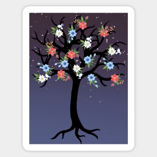 Trees and Flowers Sticker